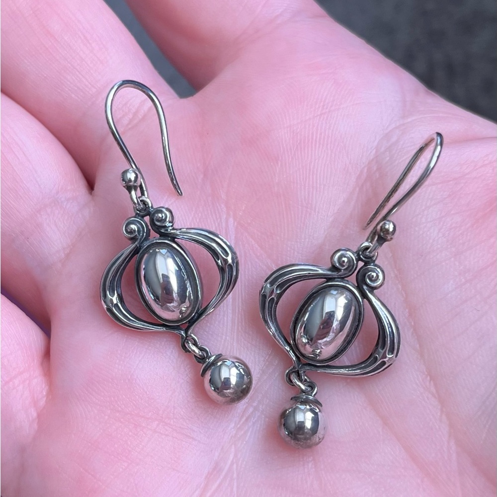 Authentic Georg Jensen Sterling Silver Earrings